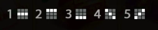 Diagrama de las 5 líneas de pago de Lucky Tiger 1000 en el menú del juego